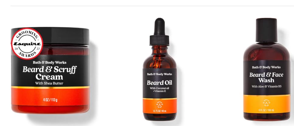 Vista 2 de Kit de cuidado de la barba paquete de baño y cuerpo para hombre con lavado facial, crema rascadora, aceite, cepillo en bolsa decorativa