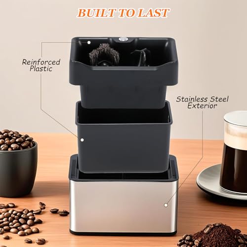 Caja automática de café expreso, eficiente limpiador de portafiltros para una rápida extracción de discos de café, ideal para barras de café domésticas y comerciales