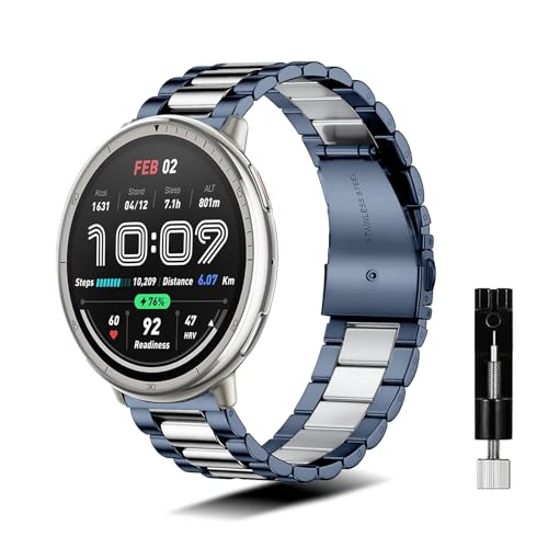 [NicMool] �o���h 20mm For Amazfit Active 3 Premium/Amazfit Active 2 Square/Active 2 /GTR Mini/GTS 4/4 Mini/3 �Ή� �����o���h �X�e�����X�� �����x���g 