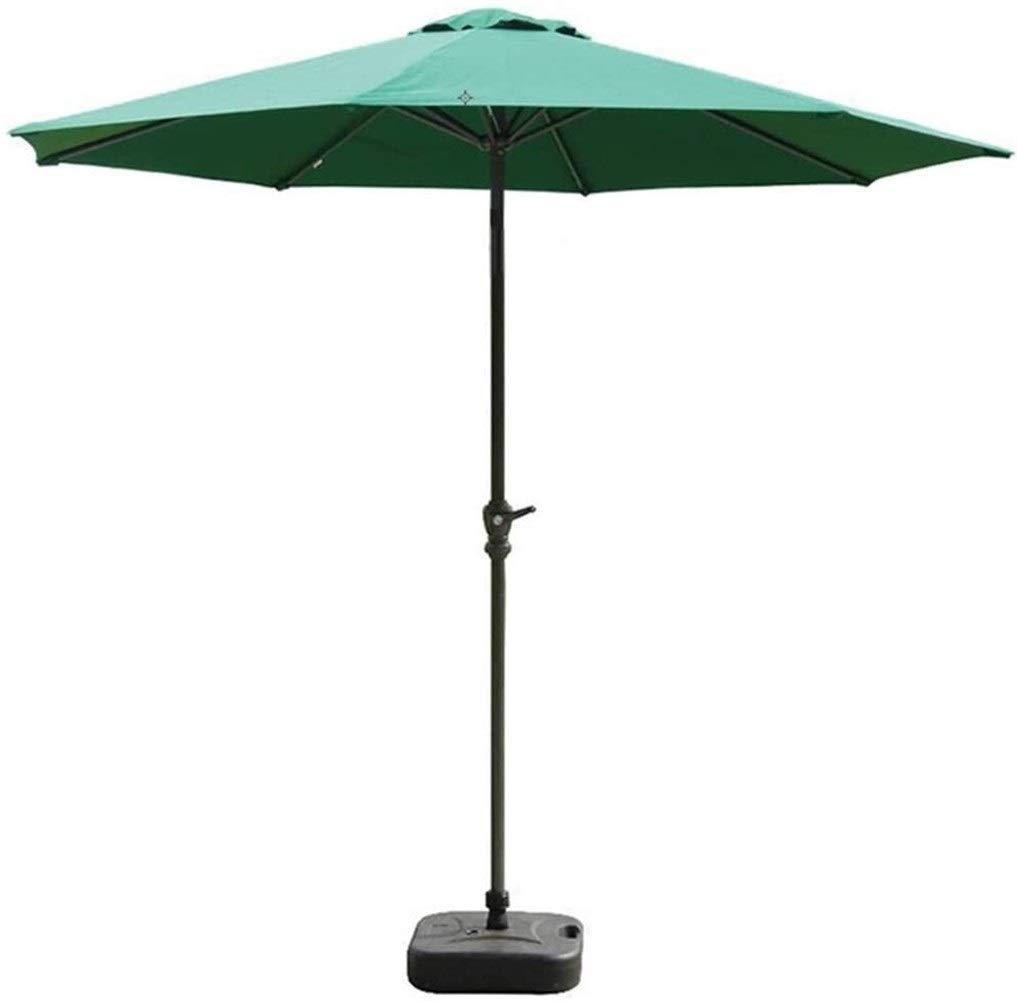 WDSOPK Parasols 9Ft/2.7M Patio - Outdoor Market Table Umbrella with Crank for Garden, Deck, Backyard and Pool Side(Dark Green-A)
