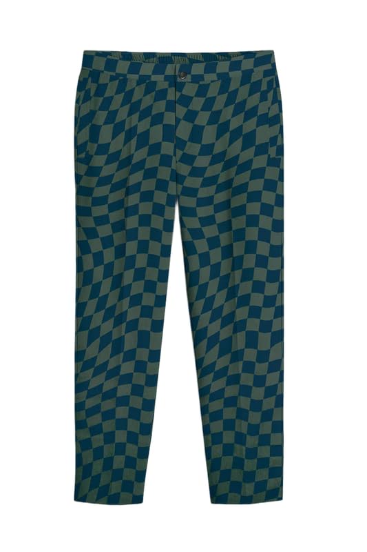 french crown Men's Plaivell-Celtic Green Plaid Super Soft Poplin Giza Cotton Lounge Pant-picture-50
