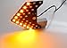 iJDMTOY Pair Dynamic Sequential 3-Step Flash 33-SMD LED Circuit Board Panels for Behind The Side Mirror Turn Signal Retrofit, Amber Yellow