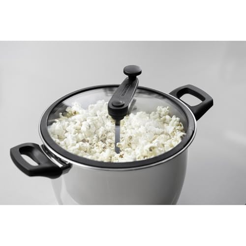 Pipoqueira Tramontina Allegra em Aço Inox com Fundo Triplo e Tampa de Vidro com Borda de Silicone 22 cm 5,6 L - Imagem 3