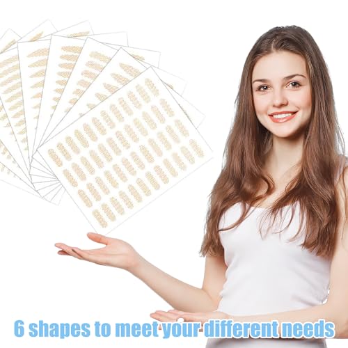 1200 Stück atmungsaktive Augenlid-Lift-Streifen, Netzband für hängende Deckel, wasseraktivierter, unsichtbarer Augenlidheber