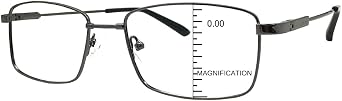 ProEyes Flexi 7212, Memory Titanium Big Men Progressive Readers, 0 Strength on top lens, Durable, Lightweight