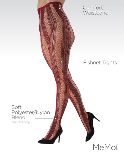 Image of MeMoi Epic Stripe Glamour Fishnet Tights