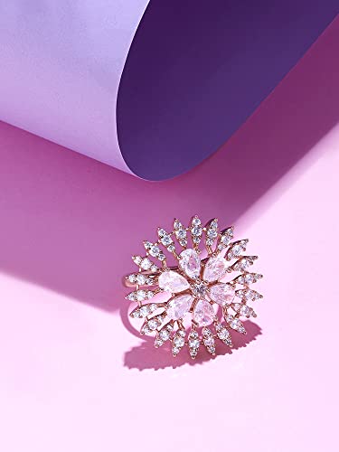 Cubic Zirconia Statement Ring for Women