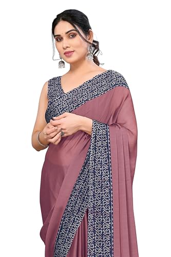 Image of MIRCHI FASHION Saree for Woman Chiffon Madhubani Print | Breathable Comfortable Printed Saree for Office and Regular Use (Available in 15 Designs)
