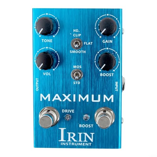 Pedal de efectos de guitarra eléctrica IRIN con distorsión de sobremarcha y ecualizador de diez segmentos para rendimiento (B)