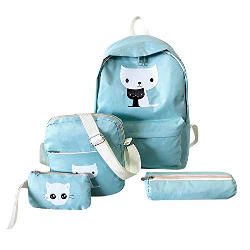 Mochila de mujer  Mochilas Casual femenina de cuatro piezas viento de la universidad