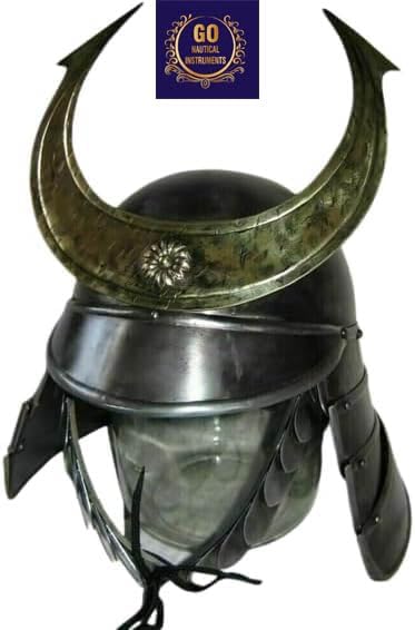 Medieval Samurai Helmet - 18GA Knight Replica LARP Japanese Armor - Best Costume