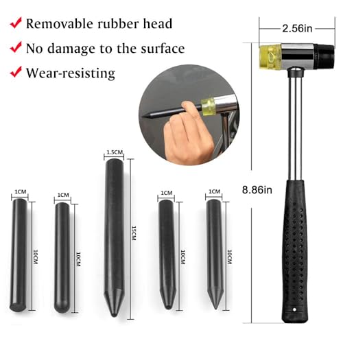 Image of Auto Body Dent Repair Kit, Car Dent Puller with Golden Dent Puller for Car Body Hail Dent Removal Dent Remover Automobile Body Repair