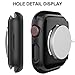 Diruite 2-Stück Hülle für Apple Watch Series 9/8/7 45mm Hartglas Schutzhülle Hard PC Ultradünne Glas Schutz Case Rundum Displayschutz,Schwarz,45mm