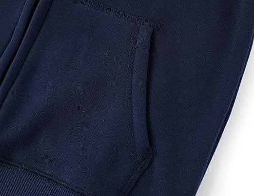 DILBYKE Boys Girls Hoodies Hooded Sweatshirts Solid Fleece Hoodie Classic Full Zipper Top Plush Cotton4