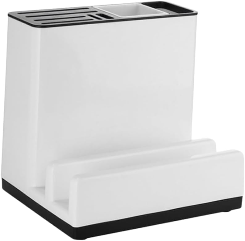 Cabilock Multi-function Kitchen Rack Dish Drainer Utensil Holder Cutting Board Pot Organizer for Efficient Kitchen Storage and Organization