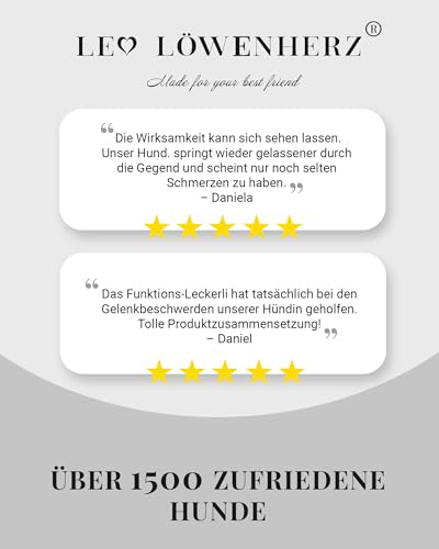 LEO LÖWENHERZ Leckerlis Grow & Dance - 370g - Funktionsleckerlis für Hunde - Gelenke - 100% Natur - Zuckerfrei - Futterergänzung - Made in Germany