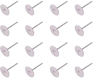 PandaHall Elite Stainless Steel Earrings Studs Components 12x8mm Lever Back Earring Findings 50pcs/bag