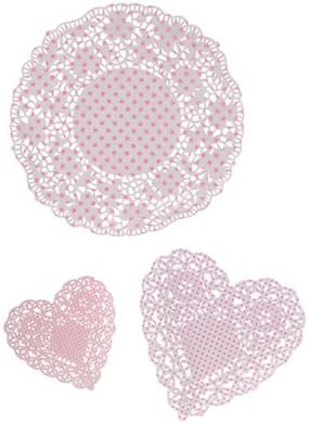 Pink N Mix Doilies Table Cover