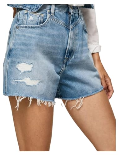 Pepe Jeans Rachel short jean femme stretch bleu casual taille haute