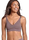 Jockey Women's Bra EcoSeamfree Rib Molded Cup Plunge Bralette, Twilight, L