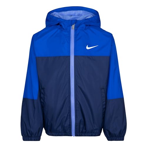 Nike Fleece Lined Woven Jacket - Blue - Kids Size 5