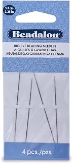 Beadalon 2.25-inch 4-Piece Big Eye Needles