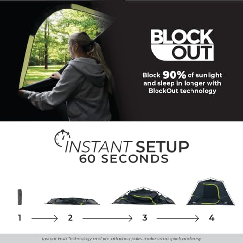 Carpa Instantánea CORE Blackout 6 Personas con Kit miniatura 6