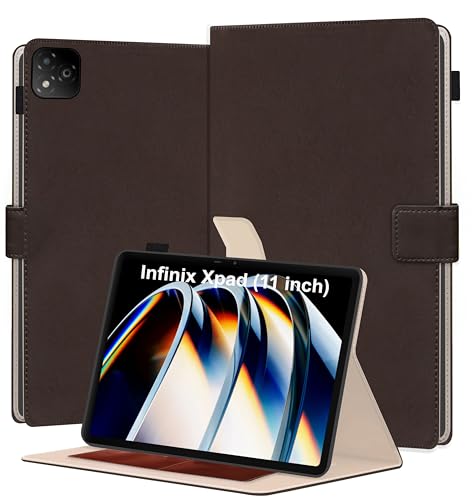 Image of TGK Flip Cover for Infinix XPAD LTE 11 inch Tablet Case with Stylus Holder (Brown)
