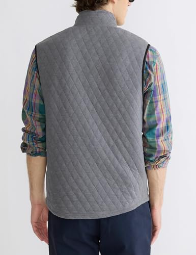 Locachy Men's Lightweight Fleece Vest Casual Full Zip Stand Collar Waistcoat Sleeveless Quilted Jacket Warm Outdoor Vest2