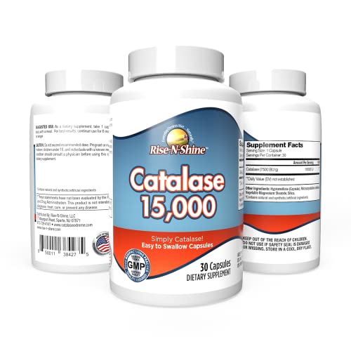 Catalase 15,000 - Pure Catalase Only Antioxidant Enzyme - 30 Day Supply #TOP1