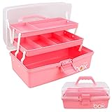 Organize Anywhere With 12 Inch 3-layers Craft Organizers - Versatile Box With Handle, Folding, Adjustable Dividers For Diamond, Art, Craft, And Sewing Supplies - Ideal For Students, Hobbyists And Pros