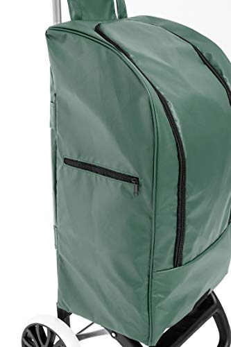 BigDean Einkaufstrolley mit Treppensteiger-Funktion, Kühlfach & 6 großen Rädern - 40L faltbar grün - Einkaufswagen Einkaufsroller Kühltasche Einkaufstasche Treppensteiger – Bild 5