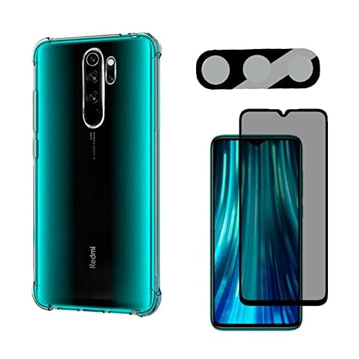 Kit Para Redmi Note 8 Pro Capa Anti impacto + Película Privacidade + Película De Câmera (Tela 6.53) (C7COMPANY)