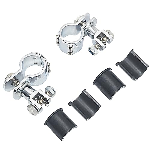 Repose-pieds moto réglables 32 mm avec support de fixation pour barre moteur
