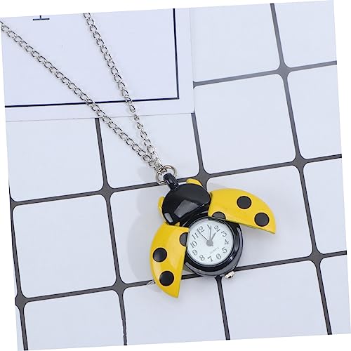 TENDYCOCO Relógio retrô de quartzo, relógios femininos com corrente, relógios infantis joaninha, rel