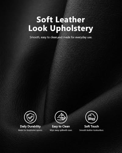 Image of 43'' Leather Armless Loveseat with USB, Compact Couch for Living Room