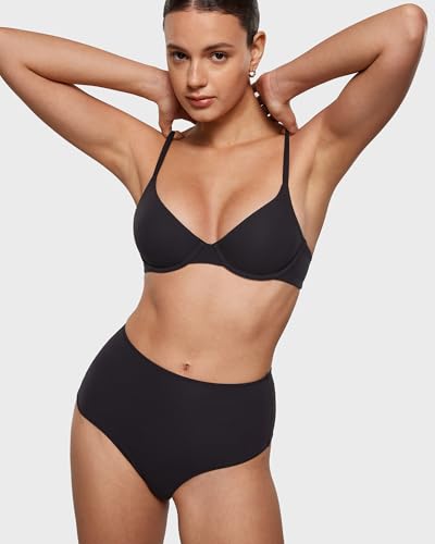 Image of INLYRIC Women's Inbarely Plus Demi Bra Balconette Unlined Underwire No Padding Plunge Bras Comfortable