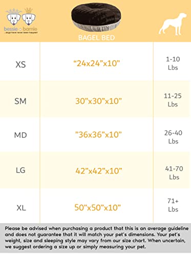 Bessie And Barnie Signature Spotted Pony/Snow White Luxury Shag Extra Plush Faux Fur Bagel Pet/Dog Bed (Multiple Sizes) #TOP6