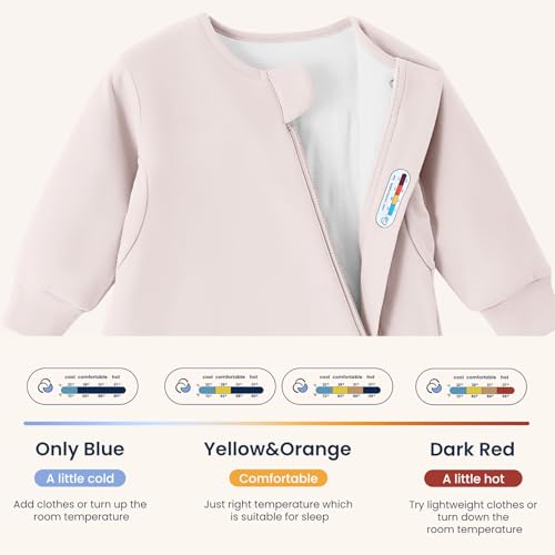 Image of Unisex Sleeping Bag for Babies and Toddlers 1.0 Tog Sleep Sack 0-6 Months, Newborn Sleep Sack, Wearable Blanket Baby, One Piece Long Sleeves, Gifts for Baby
