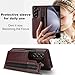 Fofvccv for Samsung Galaxy Z Fold 7 Wallet Case with S Pen Holder & Card Slots, Slim PU Leather Shockproof Business Protective Cover with Kickstand for Galaxy Z Fold7 SKB Brown