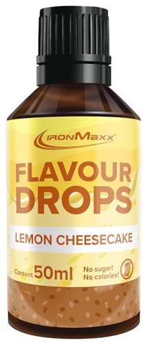 IronMaxx Gotas Sabor Vainilla 50 ml - Gotas Saborizantes Sin Calorias ni Azucar - Edulcorante Liquido Vegano para Cafe, Yogur y Batidos - Con Cuentagotas