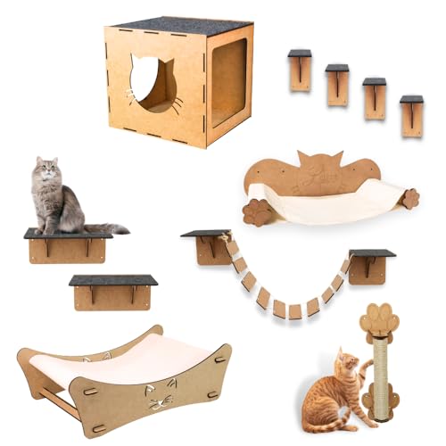 Mondo Box Melhor Kit Playground para Gatos - 11 Peças com MDF Ref...