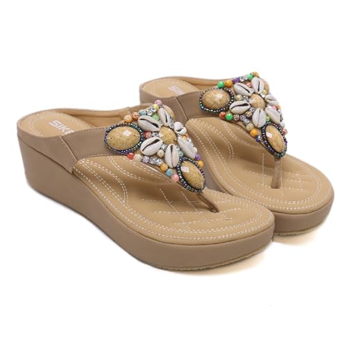 Encuentra la mejor selección de Sandalia romana cuna tabla con los diez mejores. 36 DKCHENH Sandalias de cuña para mujer, sandalias de verano para exteriores, antideslizantes, transpirables, con plataforma romana., Beige, 9 US