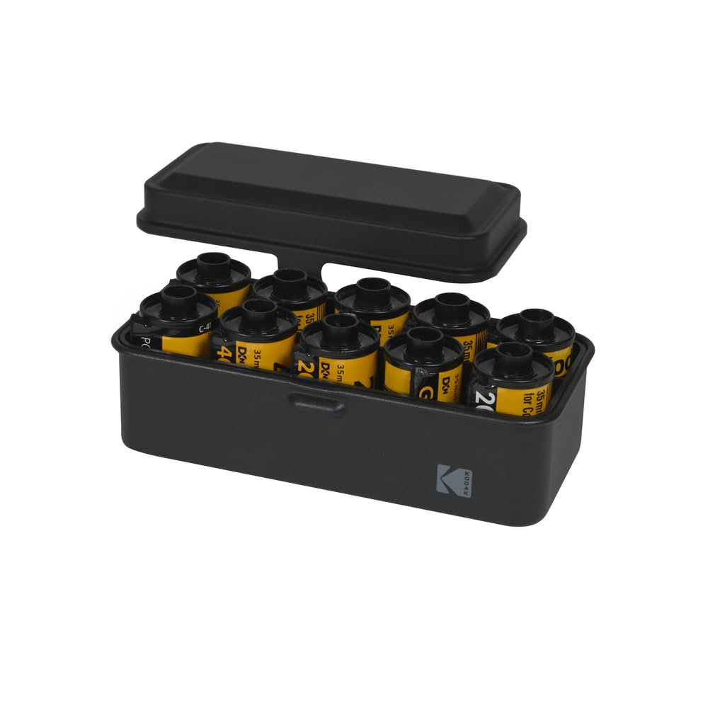 KODAK 120/135 Étui pour 8 Rouleaux de 120 Films / 10 Rouleaux de Film 35 mm - Boîtier en Acier rétro pour Trier et protéger Les Films