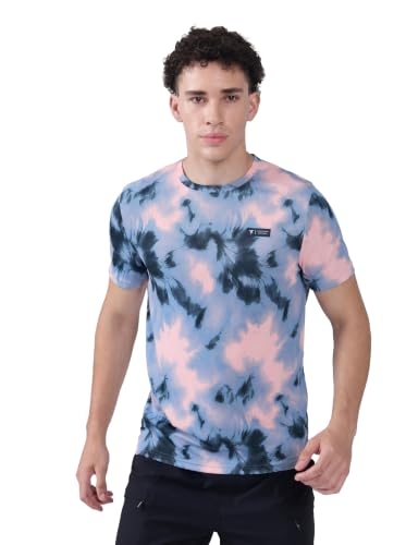 Image of TECHNOSPORT Men's Slim Fit Full Sleeve Round Neck T-Shirt, Double Cool Quick Dry Moisture Wicking Stretchable Sports Gym and Casual Wear