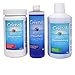 Produktbild Cristal Wasserpflege Set 2,5 kg - Chlorgranulat schnell löslich - Algenverhütung - Klareffekt Trübungsentferner - Pflegebroschüre - Pool Whirlpool
