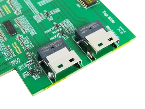 Micro SATA Cables PCIe x8 GEN4 con ReDriver a SlimSAS 4i SFF-8654 miniatura 6