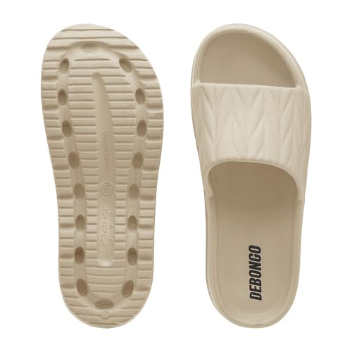 Image of DEBONGO Textured Comfortable Slider for Women | EVA Open Toe Sliders with Textured Upper and Cushioned Sole | Easy Slip-On Sandals for Relaxed Styling and Movement