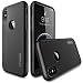 iPhone X Case, TOTU [Scratch Resistant] Slim Dual Layer Drop Protection Shockproof Enhanced Grip Case Fit for Apple iPhone X / 10 2017 Hybrid Hard PC Back Cover + Soft TPU inner - Obsidian Black/Black
