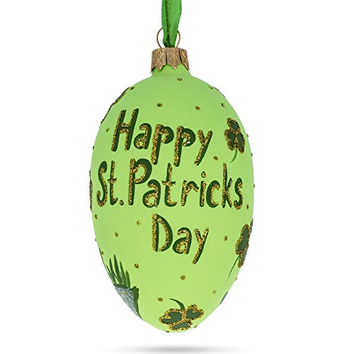 Œuf de Saint-Patrick en verre BestPysanky ornement suspendu - 4